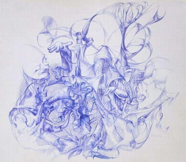 Картины ручкой