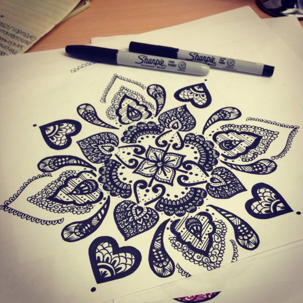 Тату одной линией для девушек