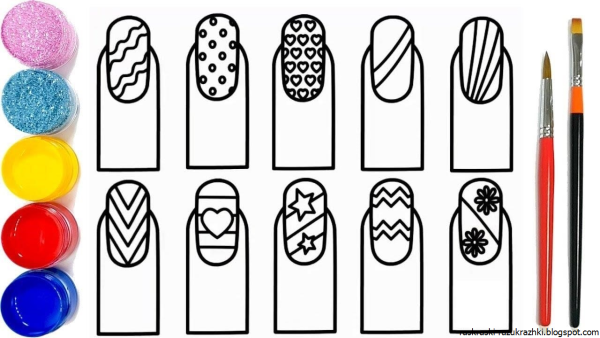 Ногти раскраска