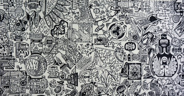 Узор маркером на листе