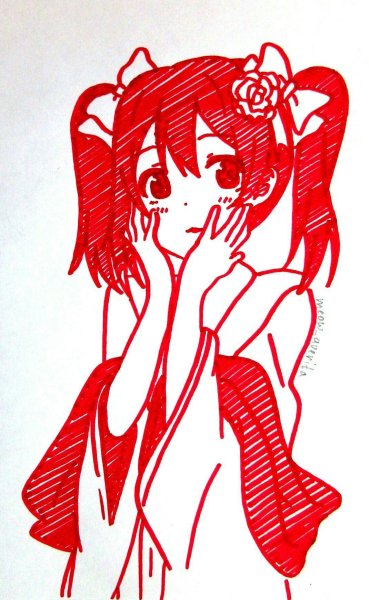 Аниме красной ручкой