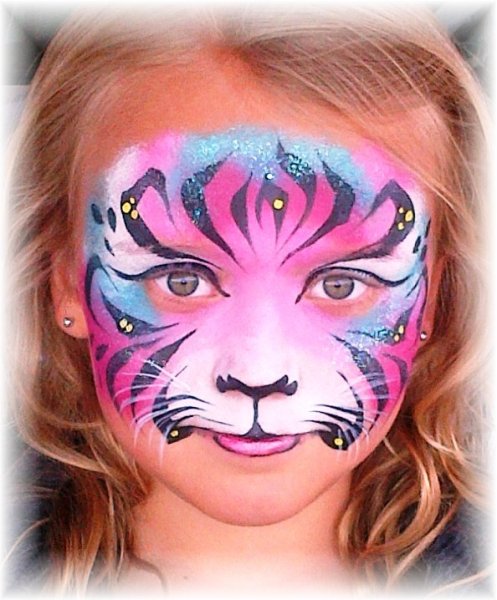 Аквагрим кошка для девочки