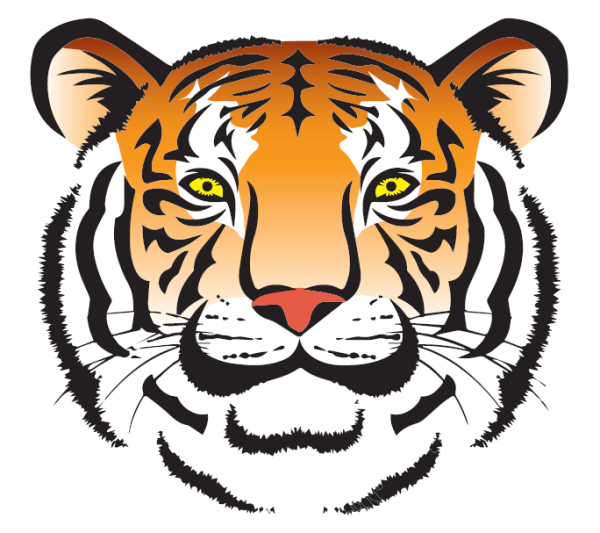Трафарет тигра