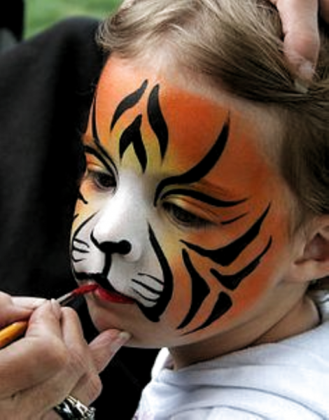 Аквагрим тигр на руке