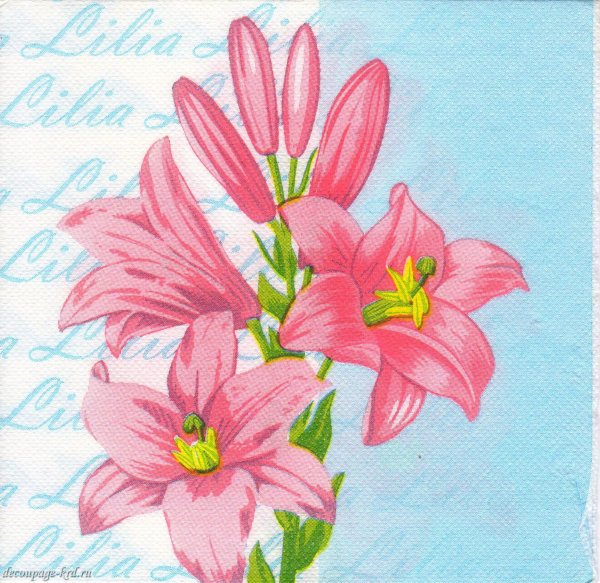 Салфетки для декупажа лилии