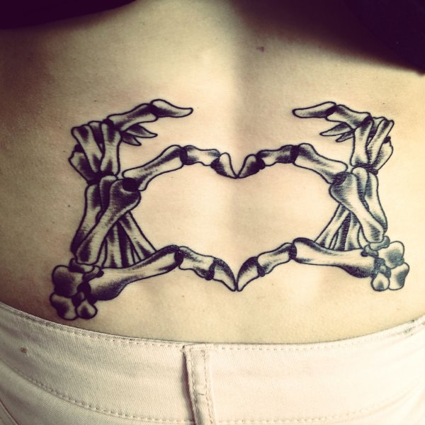 Парные тату скелеты