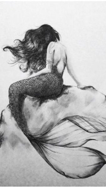 Русалка эскиз реализм