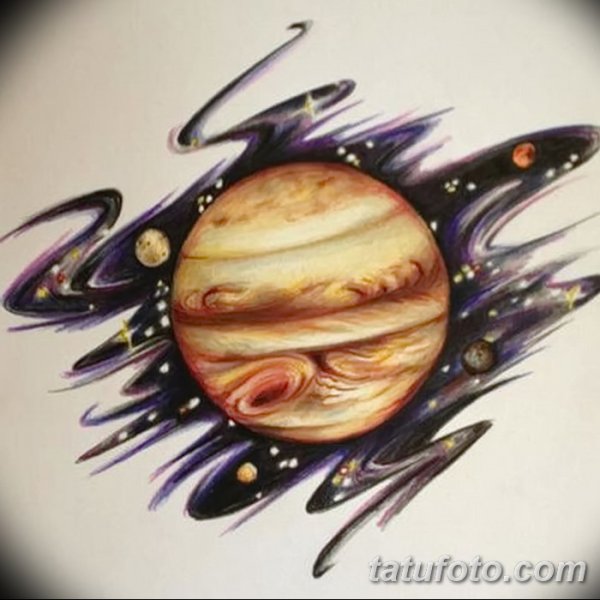 Планета Меркурий тату
