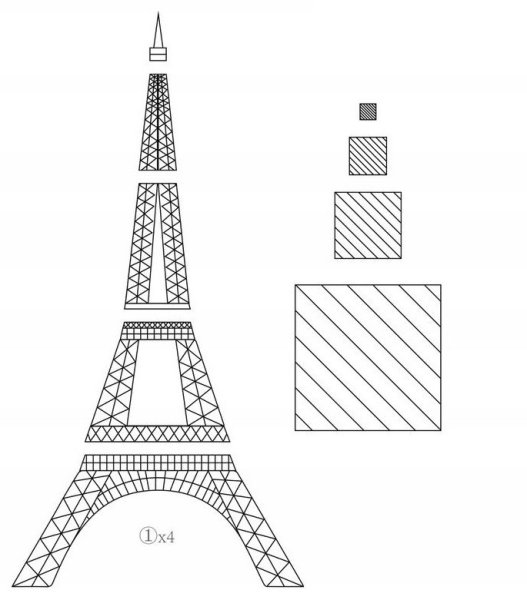 Трафарет эльфовой башни для 3д ручки