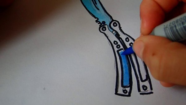 Нож бабочка из 3д ручки