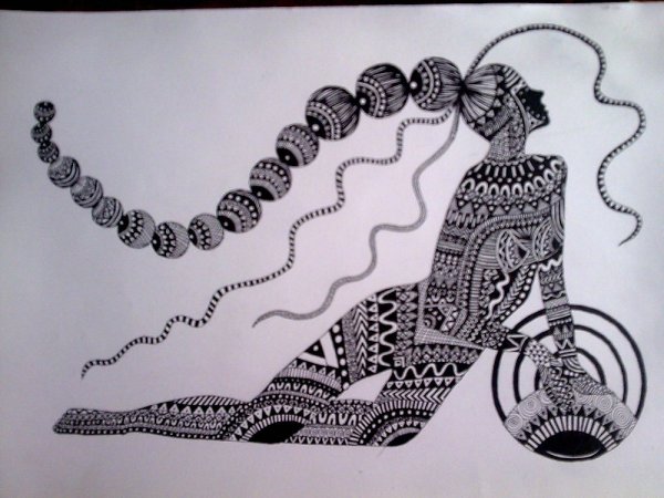 Графика гелевой ручкой