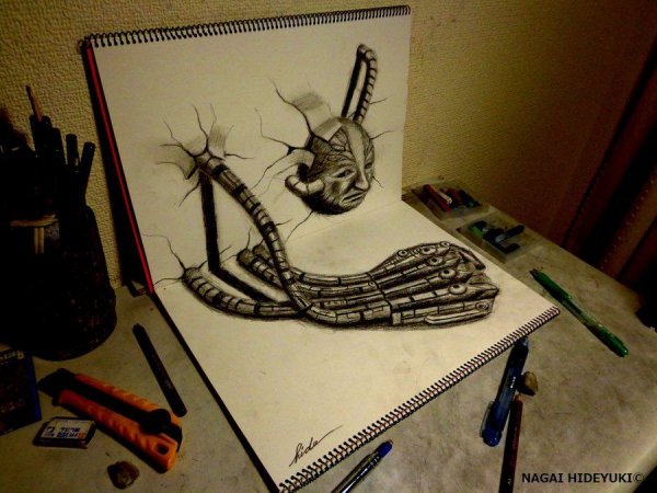 3д рисунки карандашом