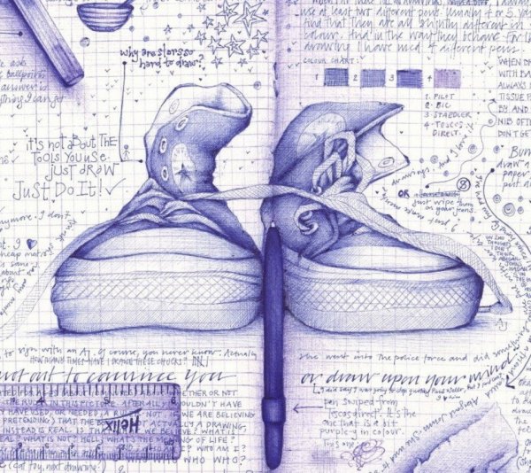 Книга набросок ручкой