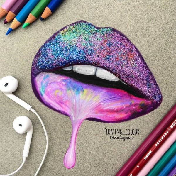 Радужные рисунки маркерами