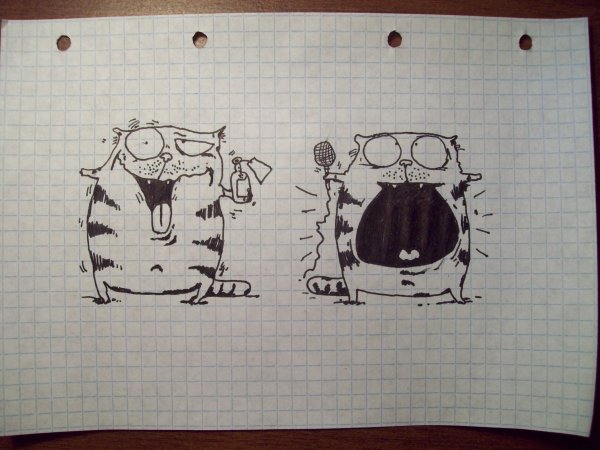 Маленькие рисунки в тетради