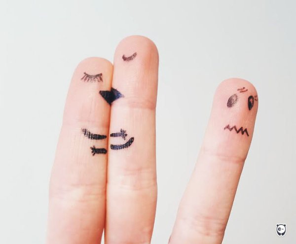 Прикольные рисунки на пальцах