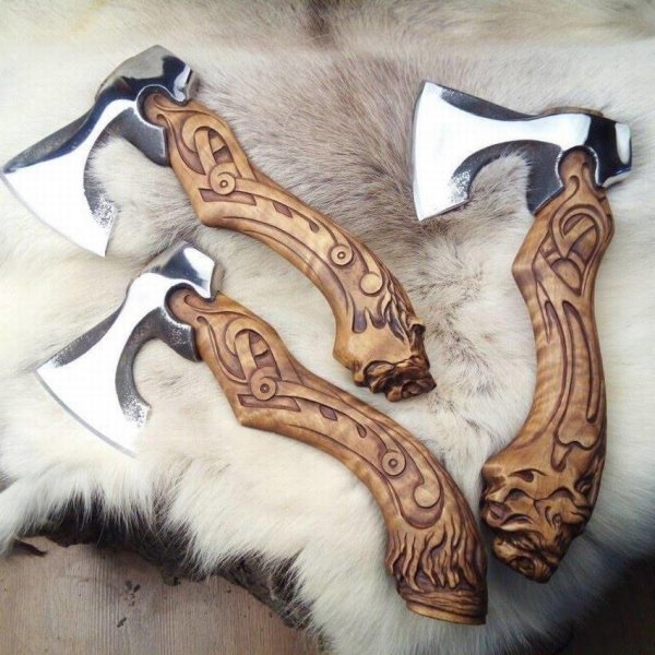 Резьба по дереву плетенка на топорище