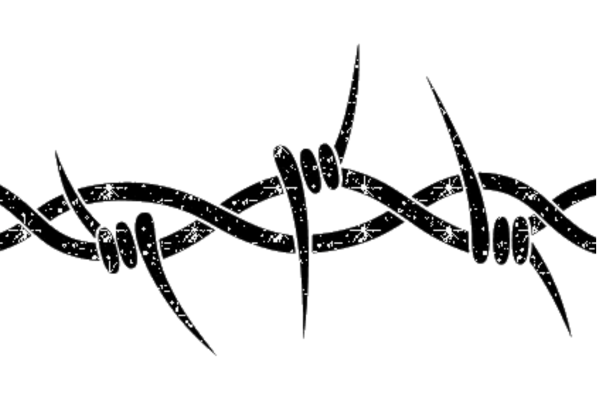 Колючая проволока трафарет