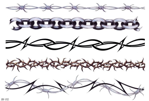 Тату браслет на руке эскиз