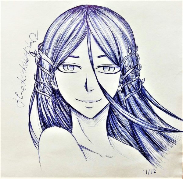 Девушки для срисовки ручкой