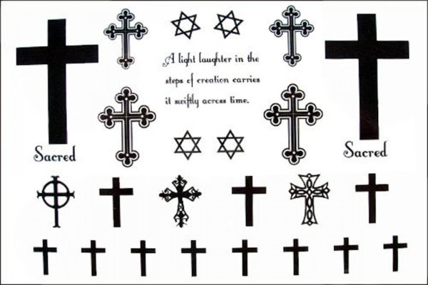 Эскиз маленький крест