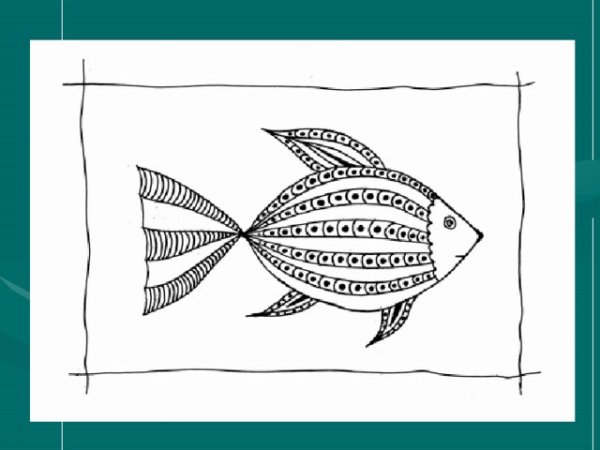 Рыба черной ручкой