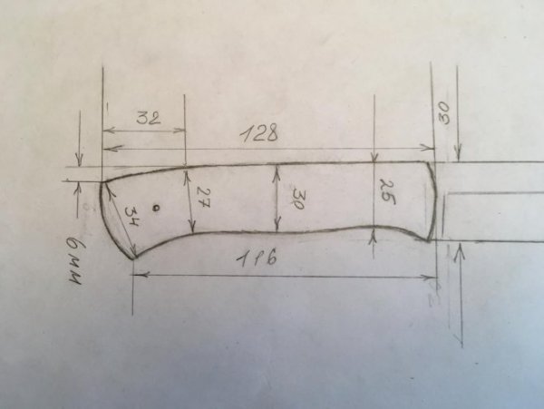 Леуку нож чертеж