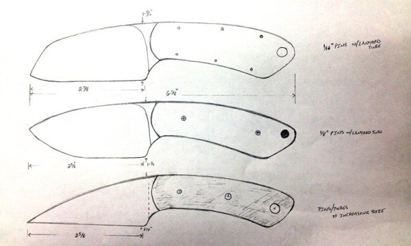 Шкуросъемный нож чертеж Размеры