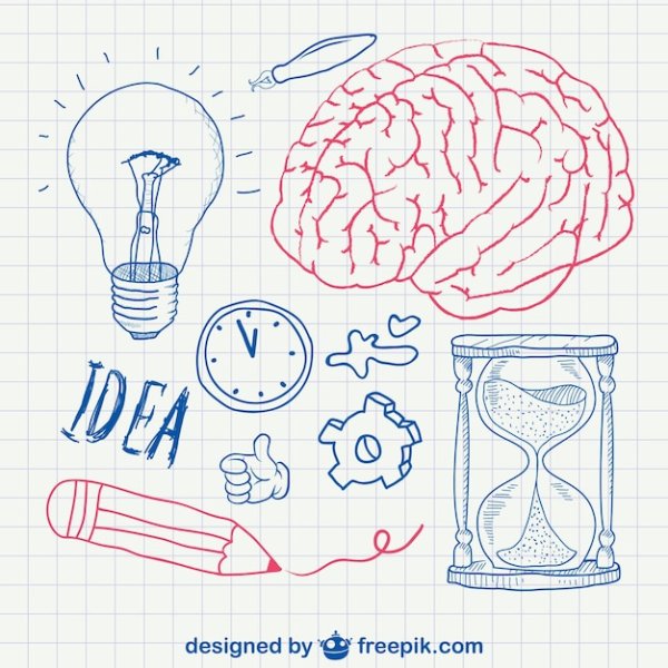 Каракули ручкой в тетради