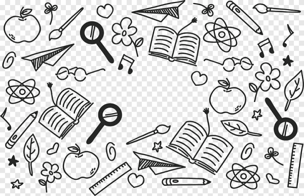 Паттерн школьные принадлежности