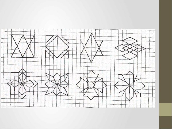 Узоры по клеточкам в тетради