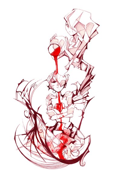 Красный зарисовка