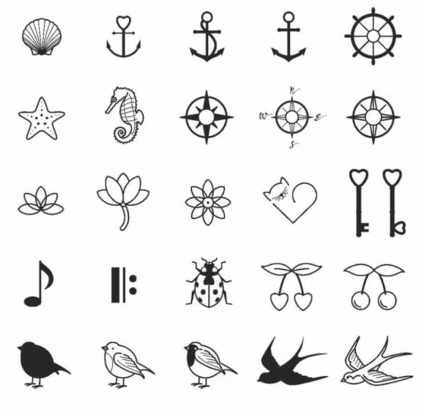 Эскизы маленьких тату