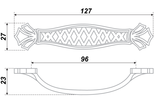 Мебельная ручка rs411eab.4/96