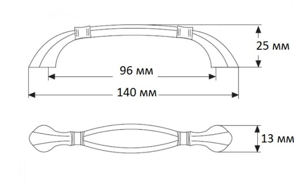 Ручка-кнопка l963, золото 5156