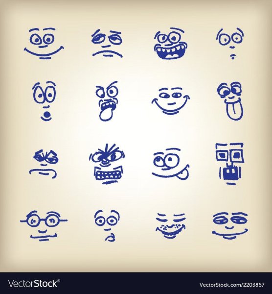 Рожица ручкой