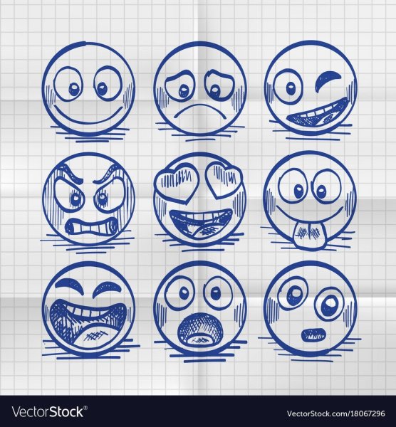 Рисунки смайлики для срисовки