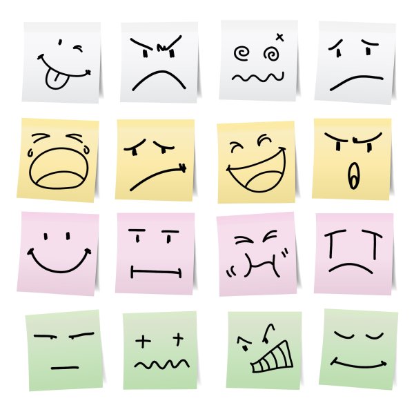 Рожицы на бумаге