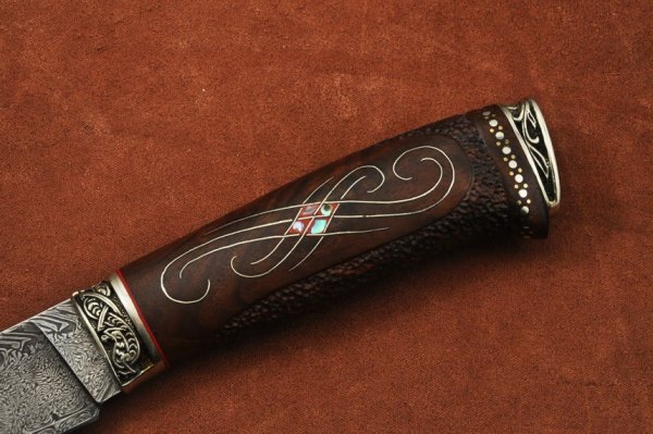 Охотничьи ножи инкрустация всечка