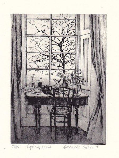 Интерьер тушью