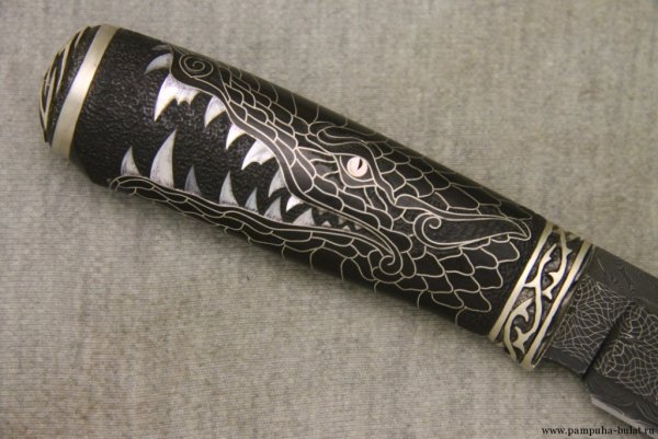 Инкрустация рукояти ножа проволокой