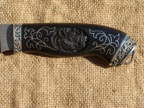 Охотничьи ножи инкрустация всечка