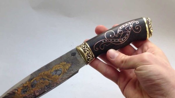 Узоры на рукоятке ножа