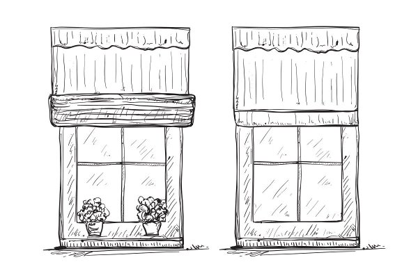 Окно с подоконником рисунок