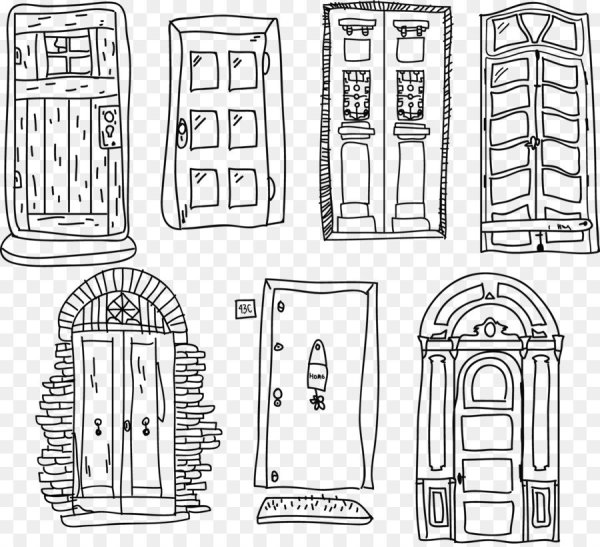 Дверь рисунок