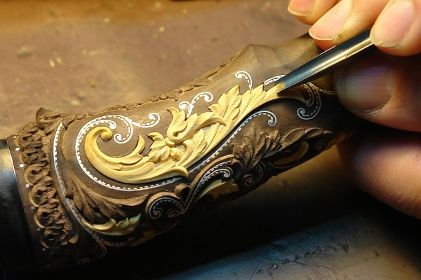 Тауширование инкрустация