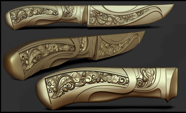 Узор на рукоять ножа