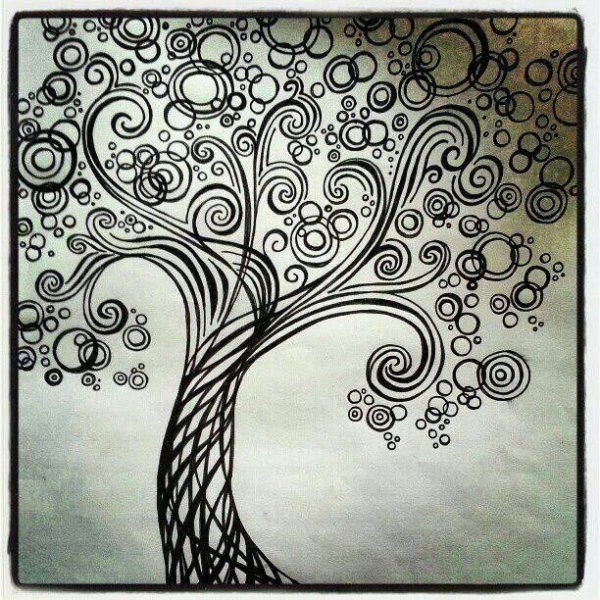 Дерево в стиле Зентангл