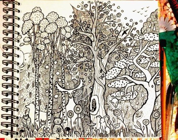 Сказочное дерево в графике