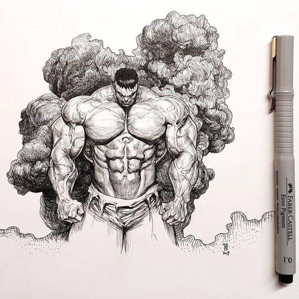 Скетчинг Халка